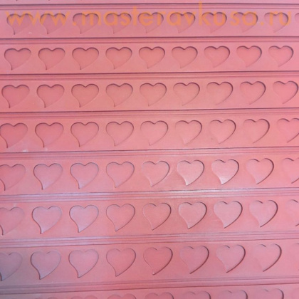 Коврик текстурный силиконовый 55*39 см, для бисквита СЕРДЦА, Silikomart (Италия)