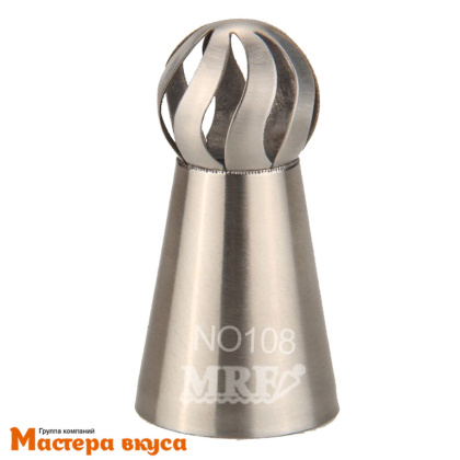 Насадка стальная СФЕРА №108 (Китайская роза), изогнутая прорезь