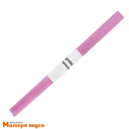 Бумага упаковочная гофрированная Розовая, 30 гр, ш-50см, 2м