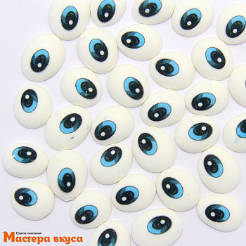 Сахарные медальоны ГОЛУБЫЕ ГЛАЗКИ, ~25 гр 