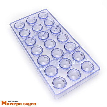 Форма для шоколада  прочный пластик КУПОЛ, (21 ячейка) 27*13.5 см