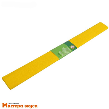 Бумага упаковочная гофрированная Жёлтая, 32 гр, ш-50см, 2м