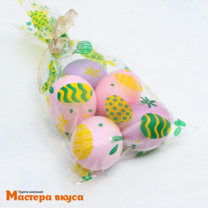 Пакет для сладостей 13*27 см, "Яйца пасхальные", зелёный