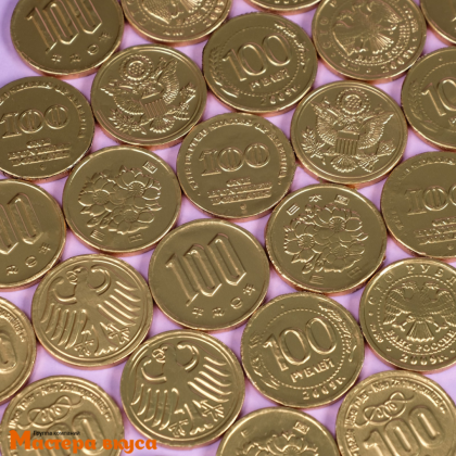 Декор из шоколадной глазури "Монетки"