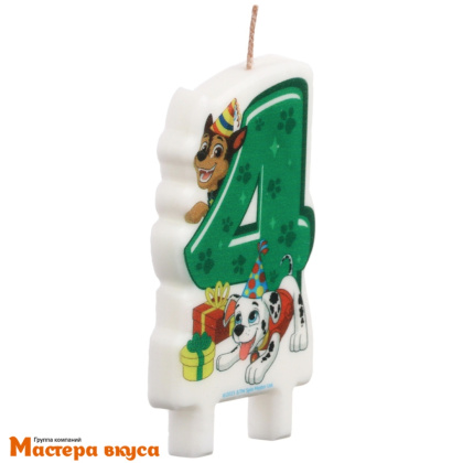 Свеча-цифра  С ДНЕМ РОЖДЕНИЯ мульт Щенячий патруль (8,5*5 см) - 4 © 
