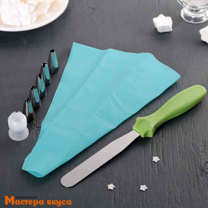 Набор кондитерский  (мешок силикон + 5 насадок + адаптер + шпатель)