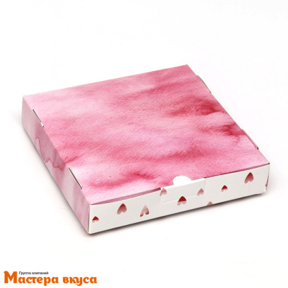 Упаковка для пряников и печенья с окном 16*16*3 см (Краски любви)