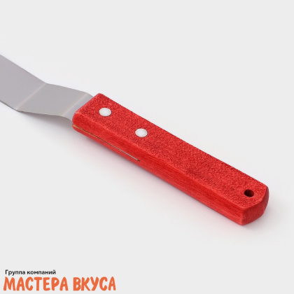 Палета угловая металлическая 19,5 см (без ручки), деревянная ручка (спатула)