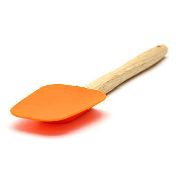 Лопатка силиконовая с деревянной ручкой 31 см, "Бамбук"