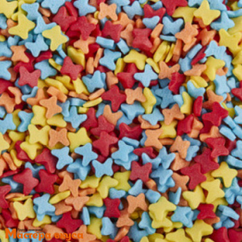 Посыпка Бабочки Голубые-Красные-Оранжевые-Желтые (мини), упак 750 гр