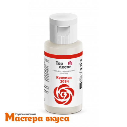 Краситель гелевый Top decor мини, КРАСНЫЙ, 30гр