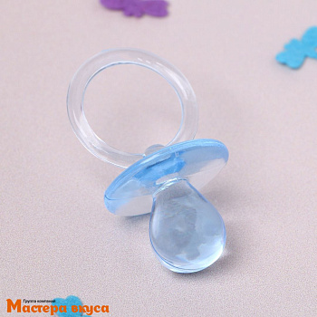 Набор для украшения торта "Пустышка ", голубой, пластик (3 шт)