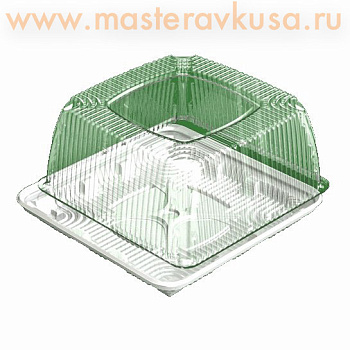 Контейнер квадратный, 190*190  h110 мм (комплект дно БЕЛОЕ/крышка)  УК-264