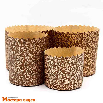 Форма бумажная для кулича ( 75г) d60*h45 мм ФЛОРА
