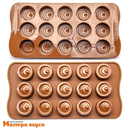 Форма для шоколада силиконовая Silikomart (изи-шок) VERTIGO головокружение, Силикомарт (Италия)