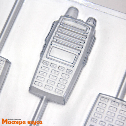 Форма для шоколада пластиковая, топпер РАЦИЯ НА ПАЛОЧКЕ, 70*32*8 мм