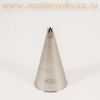 Насадка стальная ОТКРЫТАЯ ЗВЕЗДА,  3 мм, (BS103)