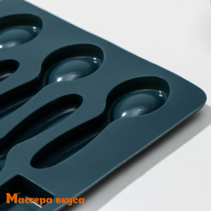 Форма для шоколада силиконовая  ЛОЖЕЧКИ БОЛЬШИЕ, (5 ячеек) 17*17 *1,2 см