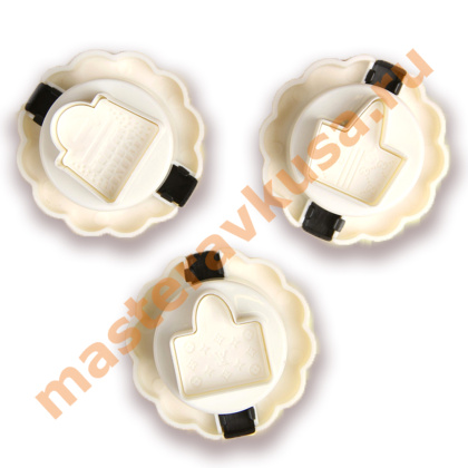 Вырубка-плунжер с выталкивателем ДАМСКИЕ СУМОЧКИ, d~3,5 см, (набор 3 шт)