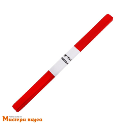 Бумага упаковочная гофрированная Красная, 32 гр, ш-50см, 2м