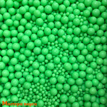 Посыпка Шарики зерновые Неоновый микс №902 Лайм (d2-7 мм), упак 1,5кг