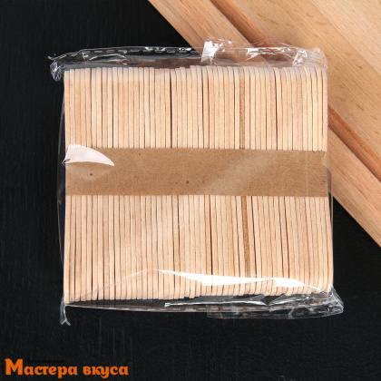 Палочки деревянные для мороженого фигурные, 9,3*1,1 см, (упак 50 шт)