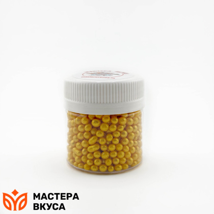 Посыпка Шарики зерновые  Жемчуг  ЗОЛОТОЙ  №233 (d2-5мм), 25гр 