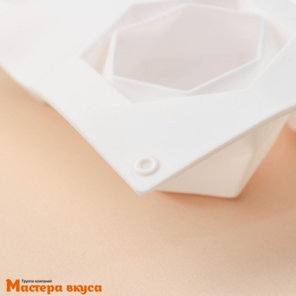 Форма силиконовая, для муссовых десертов ГРАНИ, (8 ячеек) D~6,4см h~4,5см (29,5*17,2 см "Konfinetta"