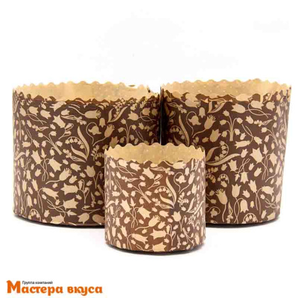 Форма бумажная для кулича (100г) d70*h60 мм КОЛОКОЛЬЧИК