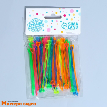 Шпажки "Стрела амура", пластик, 8,5 см (набор 50 шт)