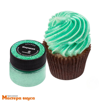 Краситель пищевой Caramella, перламутровый Спаркл ИЗУМРУД, 5гр