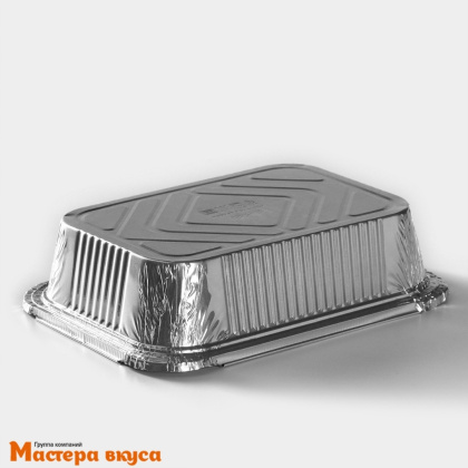 Форма алюминевая одноразовая Прямоугольная 25,3*18,7 см h-5,4 см (2000 мл) 