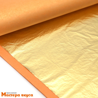 Золото пищевое желтое Поталь, 140*140 мм, 1 лист (баночка)