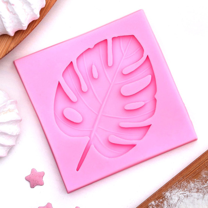Молд силиконовый ЛИСТ ТРОПИЧЕСКИЙ (монстера) 6,5*6,5*0,5 см