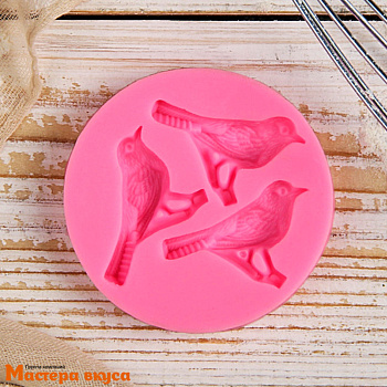 Молд силиконовый ПТИЦЫ 3в1, 6*5,5*1,1 см