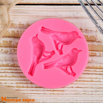 Молд силиконовый ПТИЦЫ 3в1, 6*5,5*1,1 см