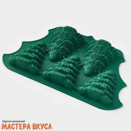 Форма силиконовая ЕЛОЧКИ, (5 ячейки) 10*8,8*3 см