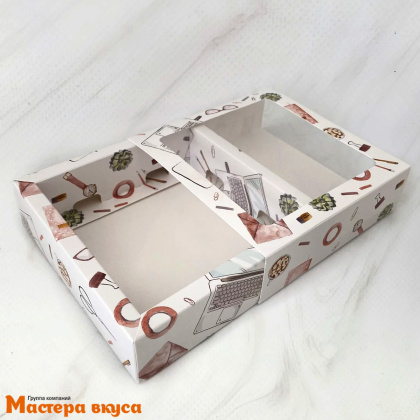 Упаковка для конфет  9 шт с обечайкой 137*137*37мм (Школа)