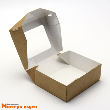 Упаковка на вынос OSQ TABOX  300 PRO с окном, 100*80*35 мм (крафт)