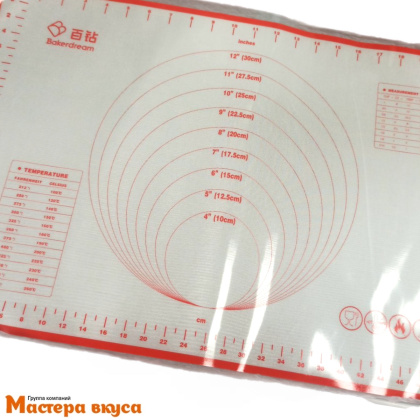 Коврик силиконовый с разметкой 60*40 см, армированный Bakerdream