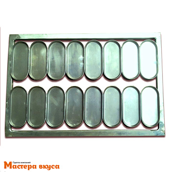 Противень Формы для хот-дога, круг 600*400 на листе 16 ячеек