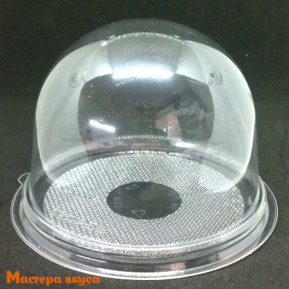 Контейнер  Купол  D90 h80 мм, (ПРОЗРАЧНОЕ дно+крышка) ПР-Т-85