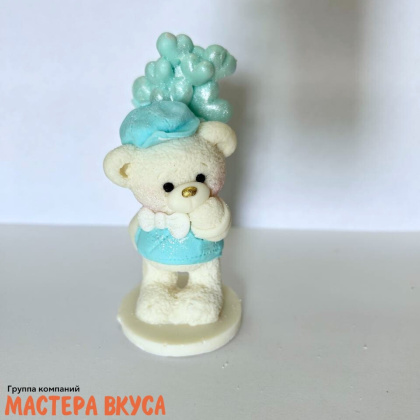 Фигурка из шок. глазури "Мишка с шариками", цвета микс, h~10 см