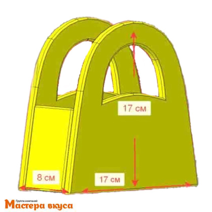 Набор вырубок пластик 3D СУМОЧКА, изделие~17*17*8 см