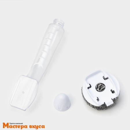 Губка для посуды металлическая, с ручкой дозатором Доляна 21,5*6,5*6 см 