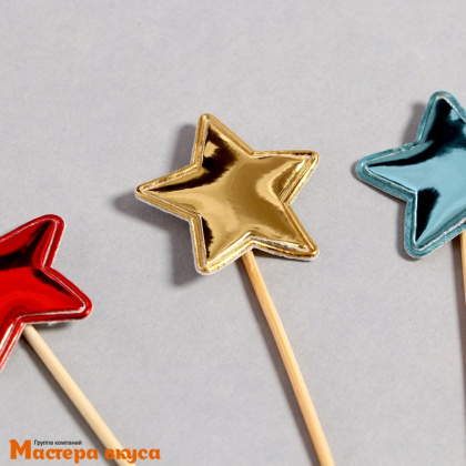 Шпажки "Звёздочки", дерево, 15 см (набор 24 шт)