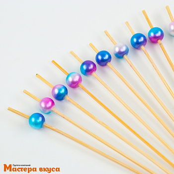 Шпажки "Жемчужина градиент", дерево, 12 см (набор 24 шт)
