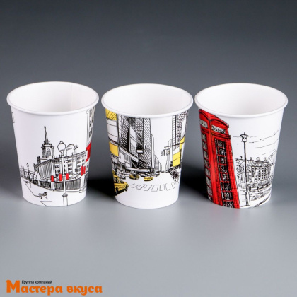 Стакан бумажный "Города", 250 мл