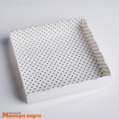 Упаковка для пряников и печенья с прозр. крышкой 150*150*30 мм  (Love)