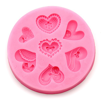 Молд силиконовый СЕРДЦА АЖУРНЫЕ. 7 фигур,  9,5*9,5*1 см